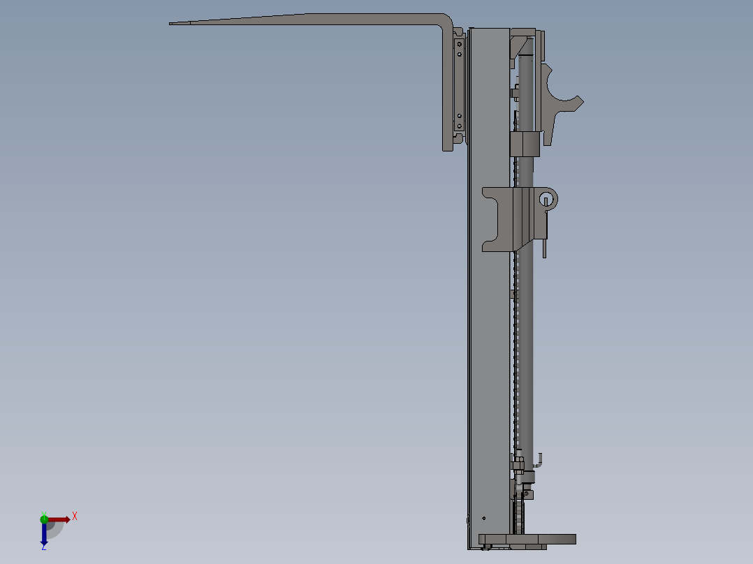叉车门架装配俯视图