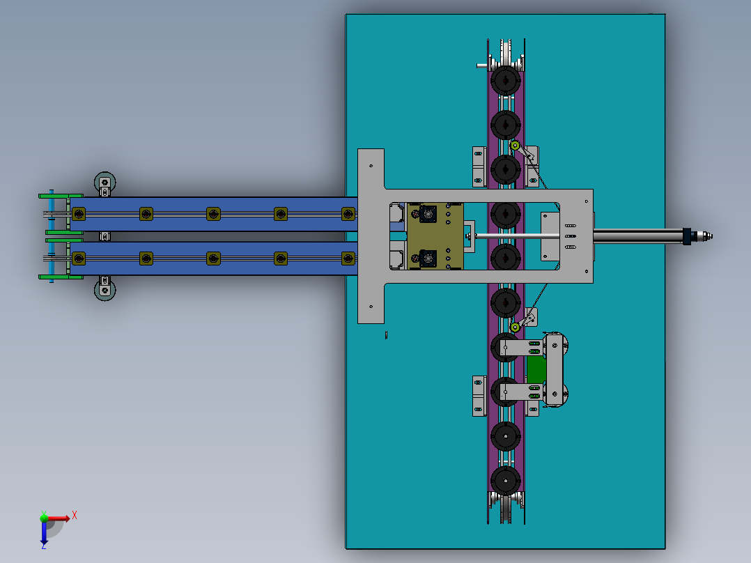Q082-冰糕剖切机的设计【三维SolidWorks】俯视图