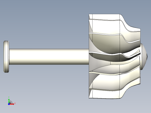 涡轮转子257---模型格式为 stp前视缩略图
