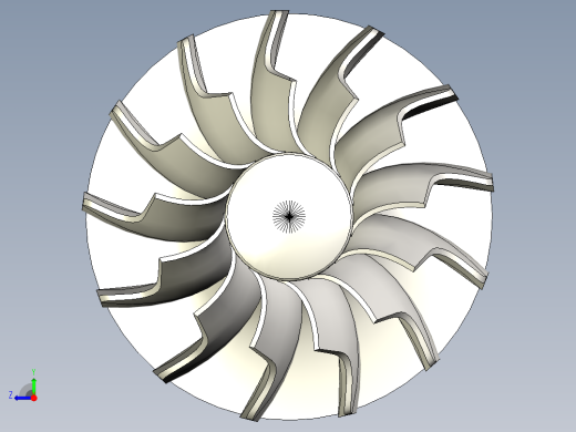 涡轮转子257---模型格式为 stp右视缩略图
