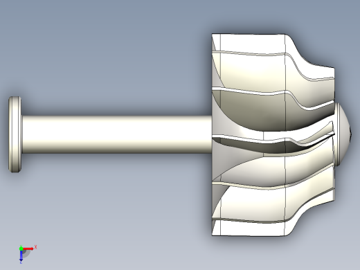涡轮转子257---模型格式为 stp俯视缩略图