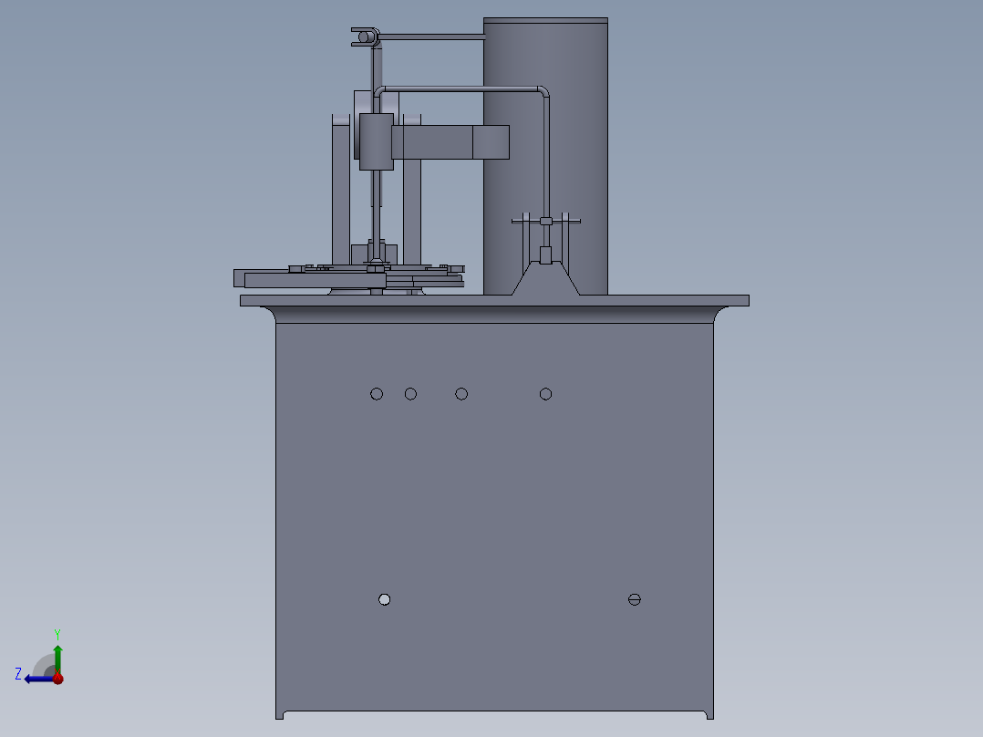 机械专业包装机设计 连续式包装机含三维二维说明书1532568右视图