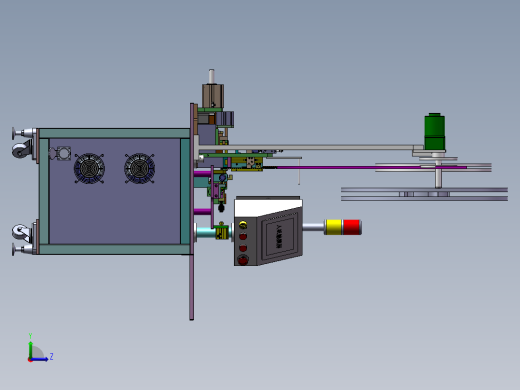 DVI插鱼叉总装图左视缩略图