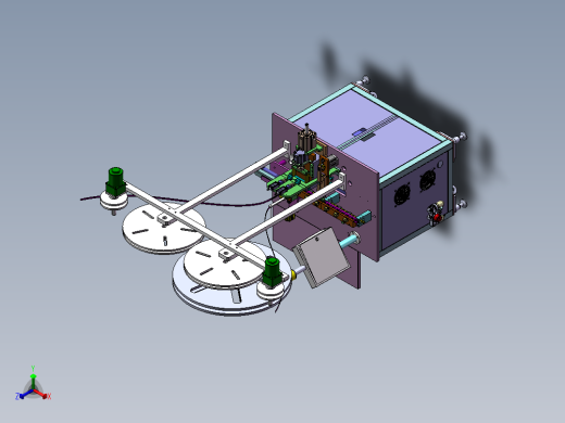 DVI插鱼叉总装图正等轴测缩略图