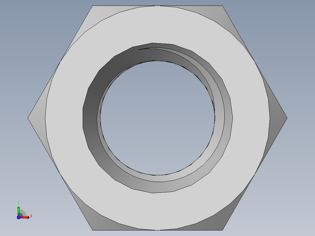 DIN 934 螺母-M12 Nut.SLDPRT前视图