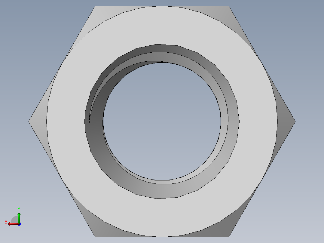 DIN 934 螺母-M12 Nut.SLDPRT后视图