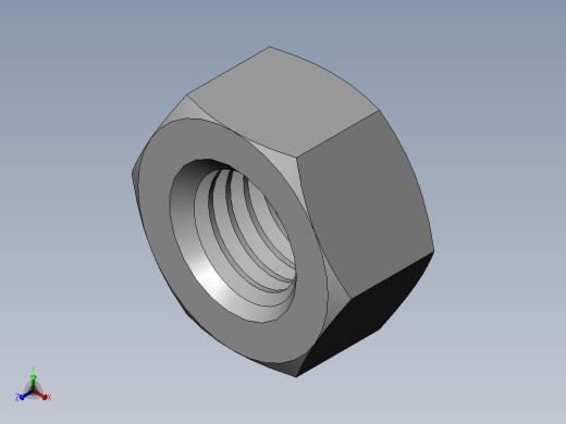 DIN 934 螺母-M12 Nut.SLDPRT正等轴测缩略图