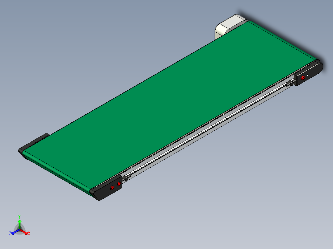 LE-XC4040-刀口输送左边驱动轻载皮带线-负载40kg正等轴测图