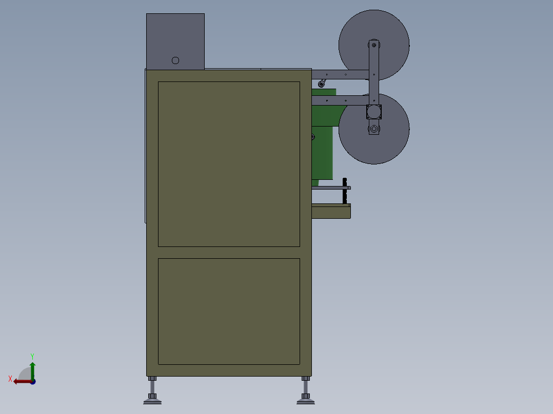 塑胶件贴魔术贴机、魔术贴自动机sw12可编辑后视图