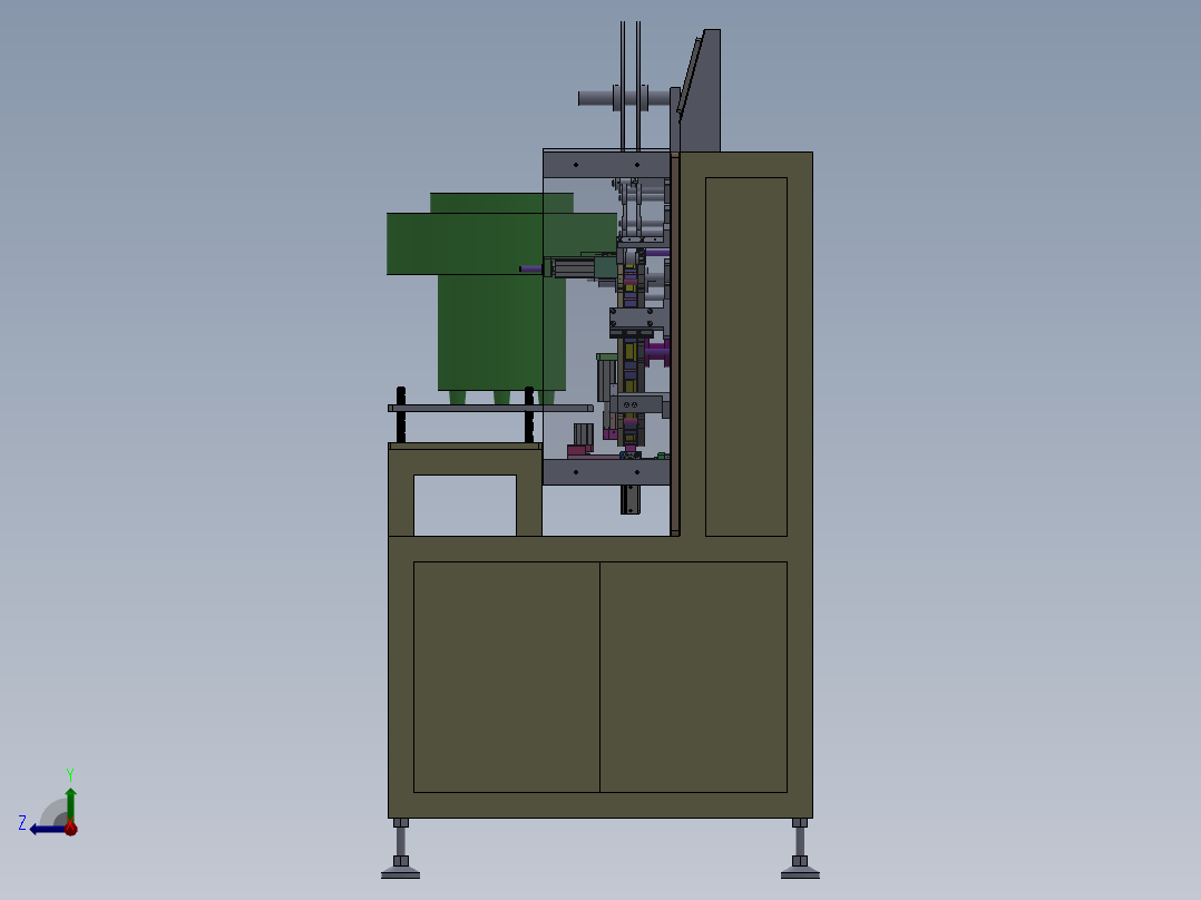 塑胶件贴魔术贴机、魔术贴自动机sw12可编辑右视图