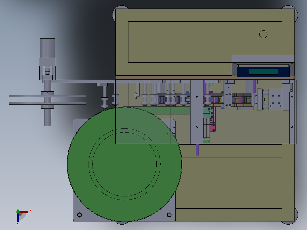 塑胶件贴魔术贴机、魔术贴自动机sw12可编辑俯视图