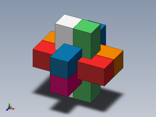 鲁班锁模型+3D打印主视缩略图