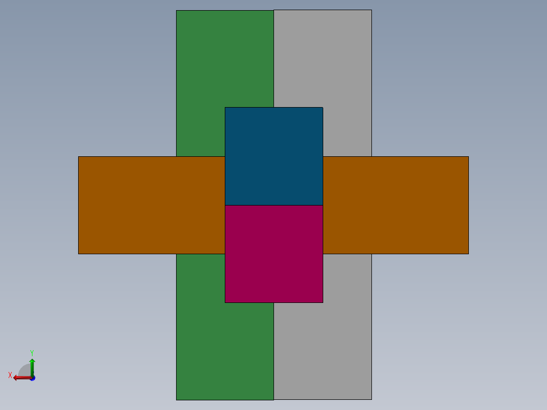 鲁班锁模型+3D打印后视图