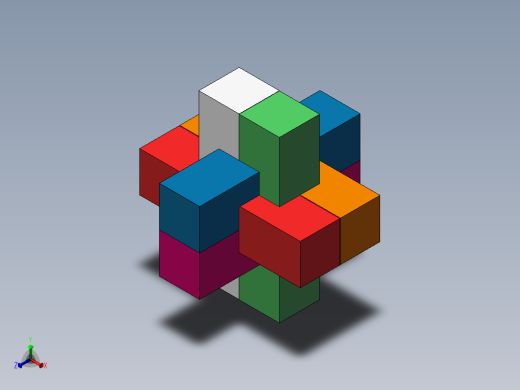 鲁班锁模型+3D打印正等轴测缩略图