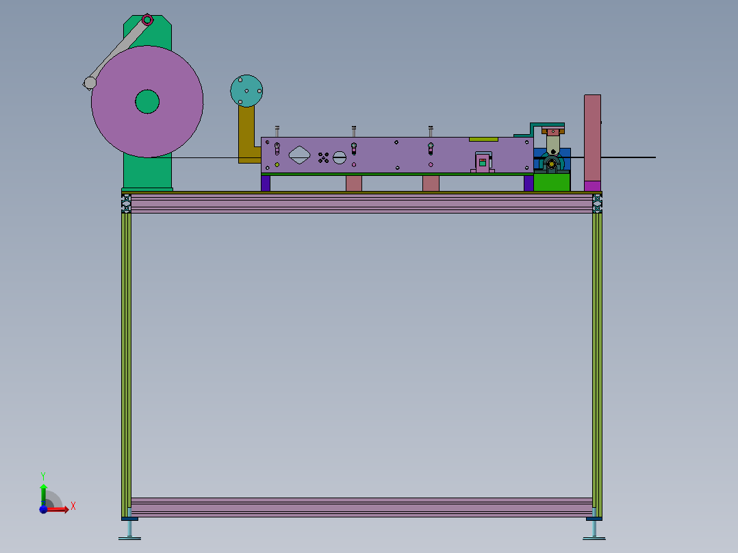 纸带U型成型机sw18可编辑前视图