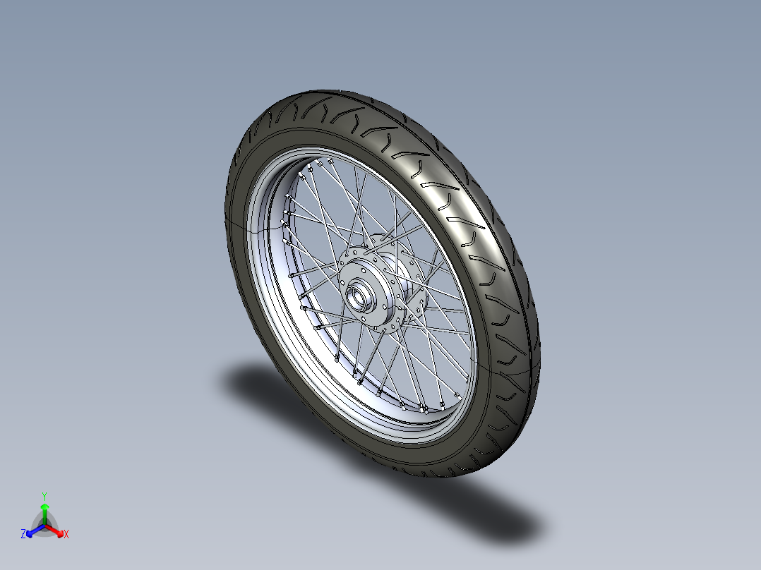 轮胎、车轮、轮毂(154)正等轴测图