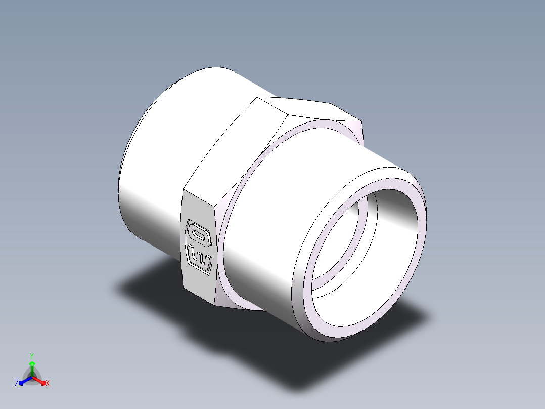 直通接头-G、1C-22正等轴测图