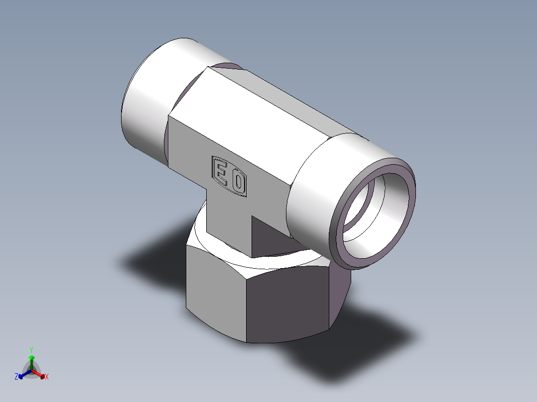 BC+BD 三通组合接头、BD-30正等轴测图