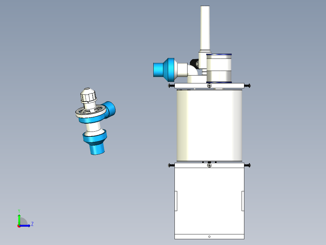B3004024-活塞式通风机左视图