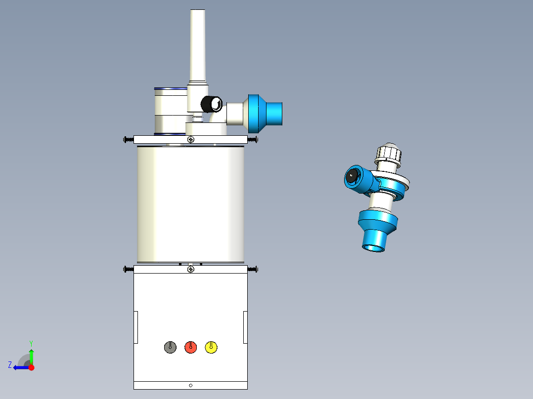 B3004024-活塞式通风机右视图