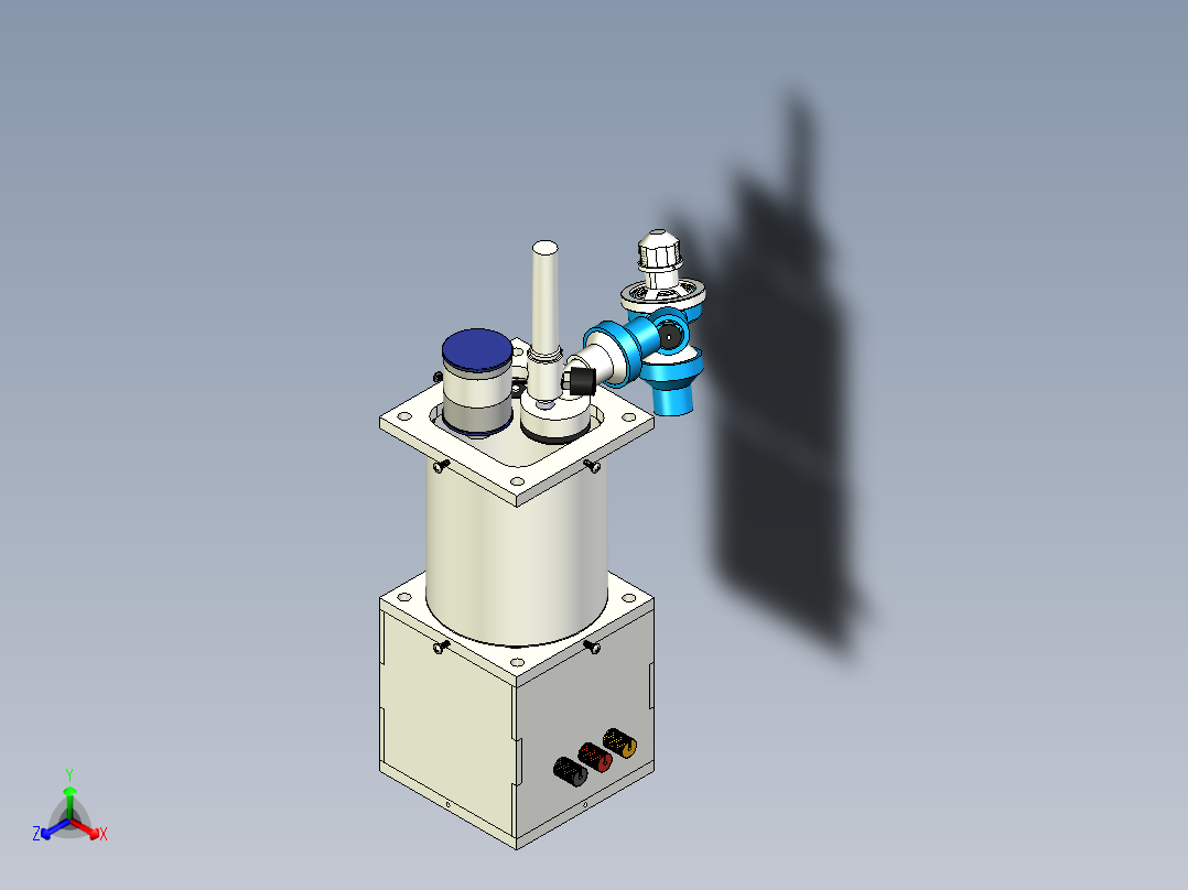 B3004024-活塞式通风机正等轴测图