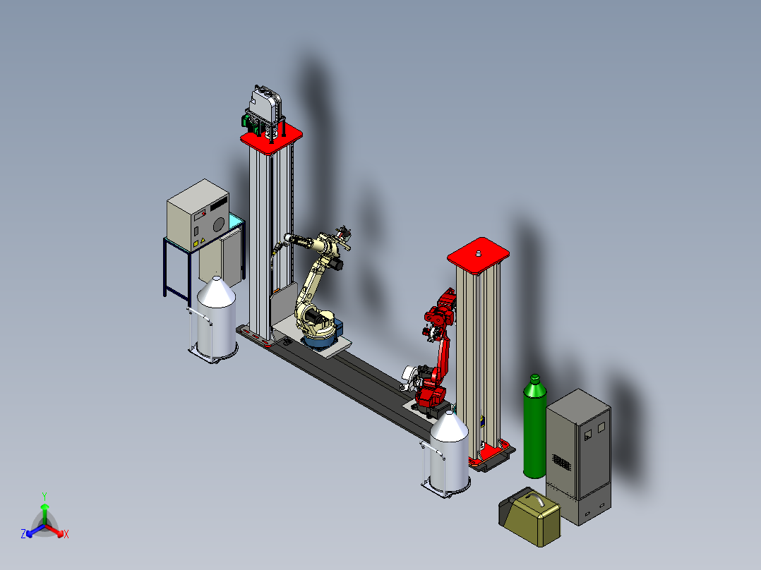 双工位升降焊接机械手模型
