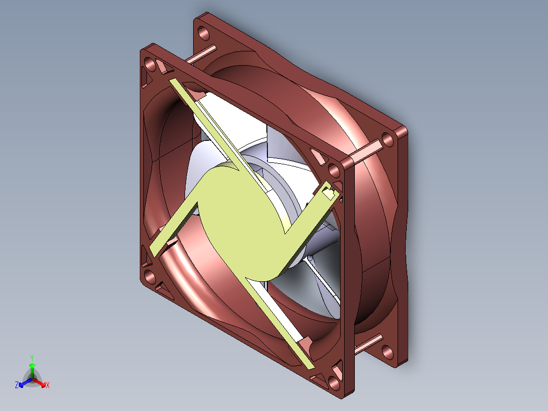 计算机冷却风扇51正等轴测图