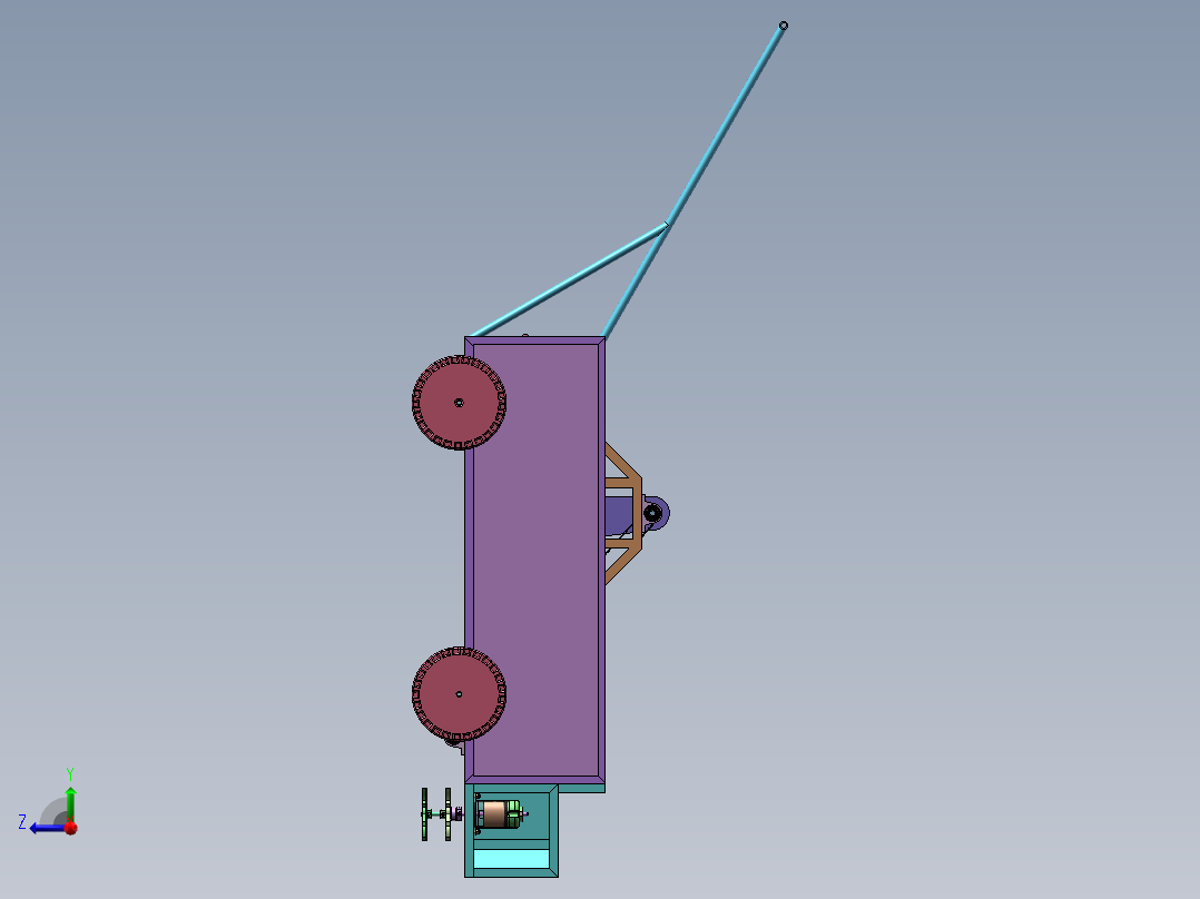 大葱采摘机    sw22右视图
