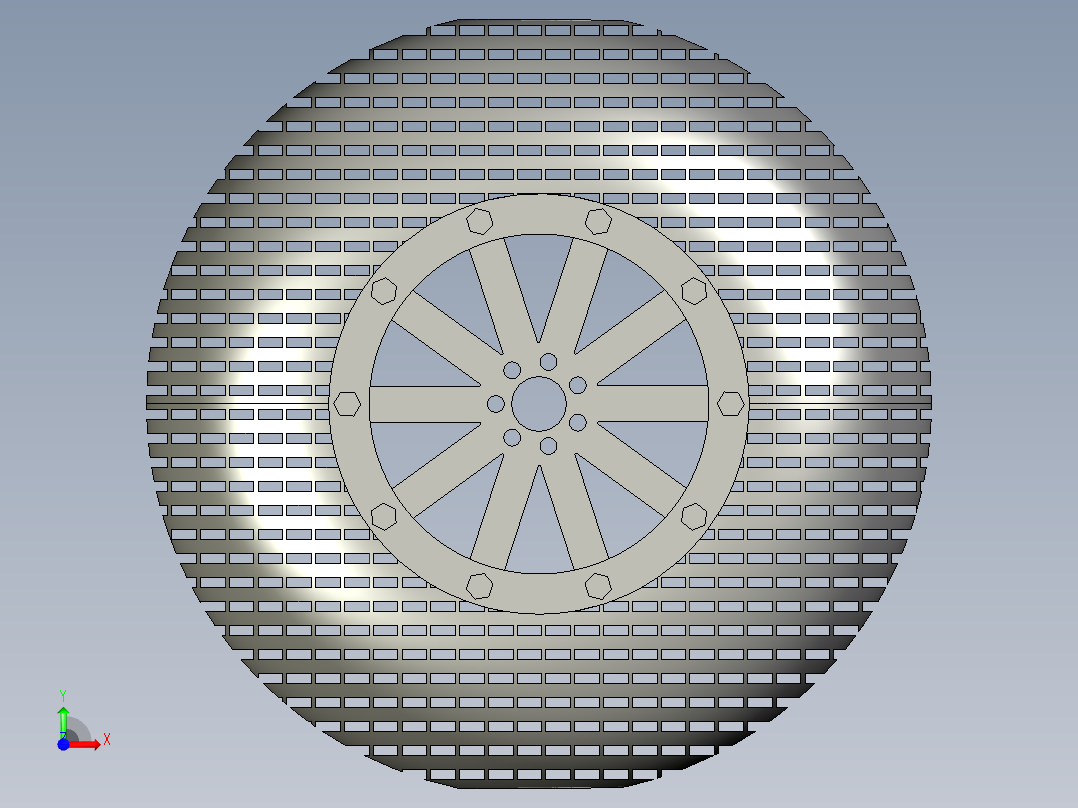 形状记忆合金轮前视图