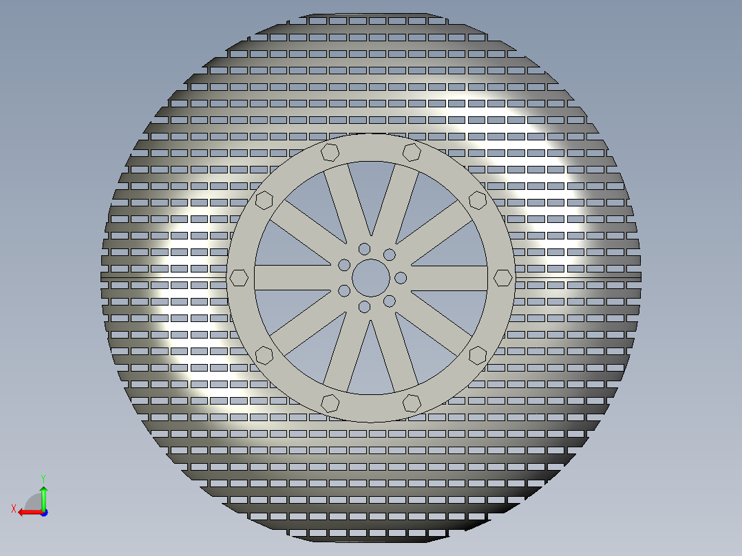 形状记忆合金轮后视图