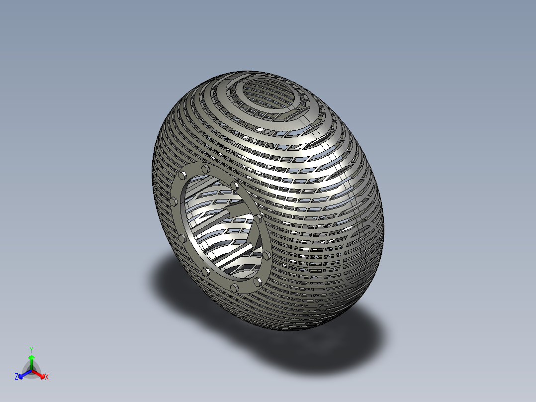 形状记忆合金轮正等轴测图