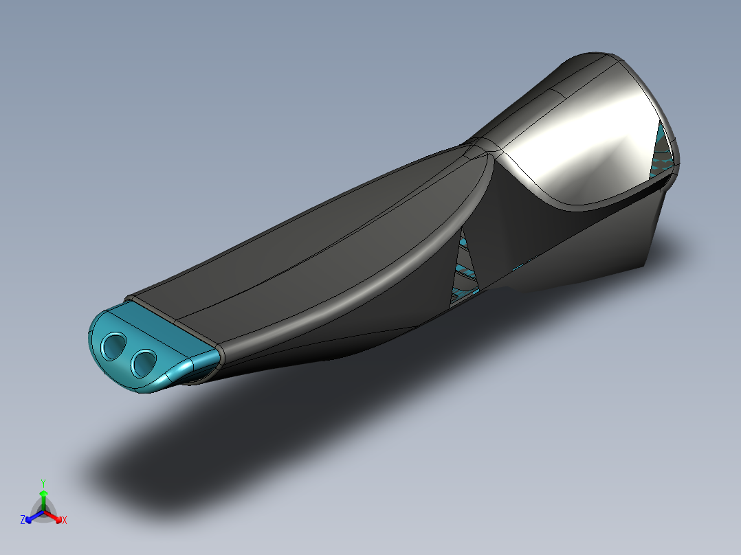 跳绳手柄正等轴测图