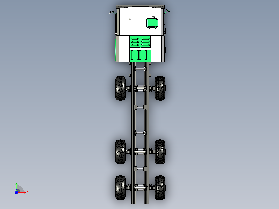 MZKT Astrolog 底盘的全尺寸模型前视图