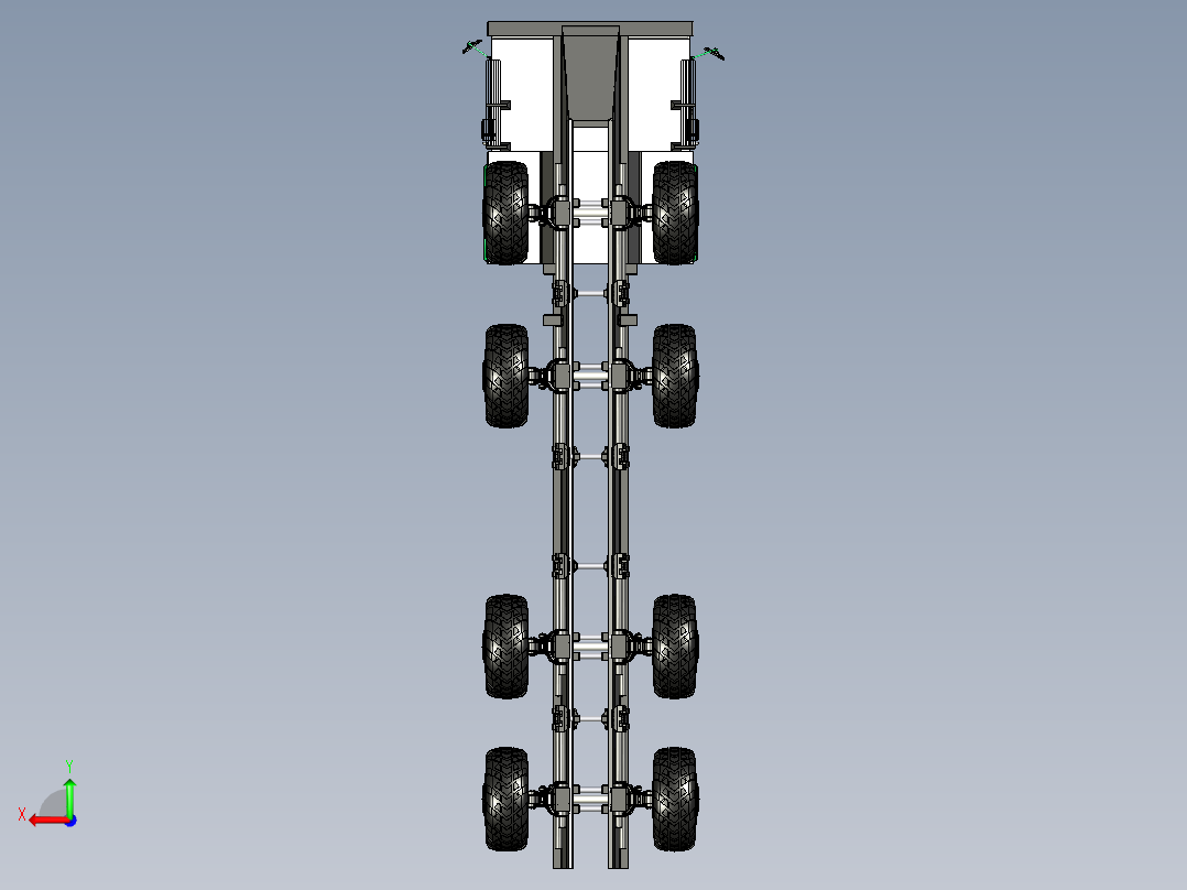MZKT Astrolog 底盘的全尺寸模型后视图