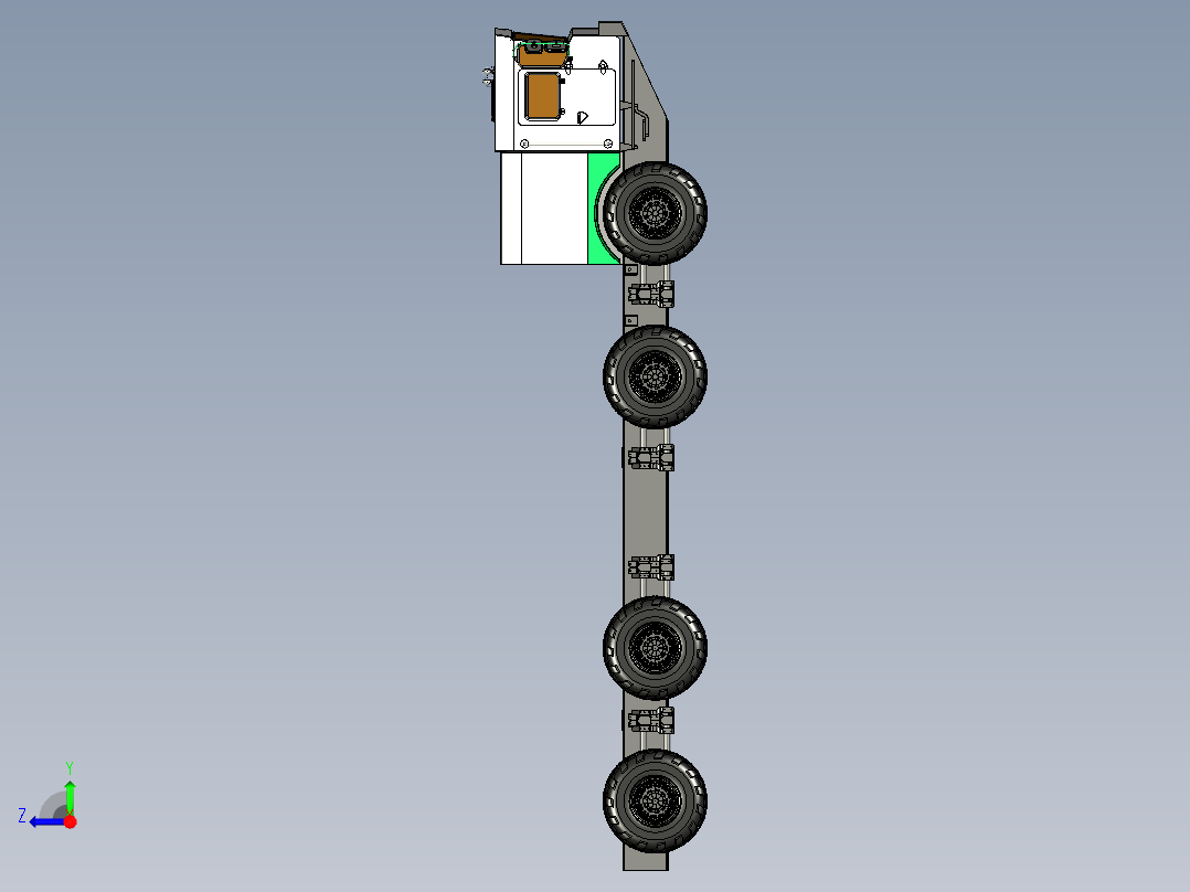 MZKT Astrolog 底盘的全尺寸模型右视图