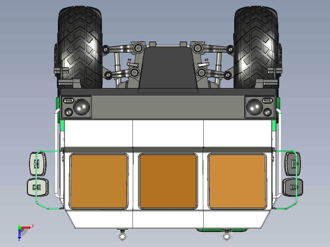 MZKT Astrolog 底盘的全尺寸模型俯视图