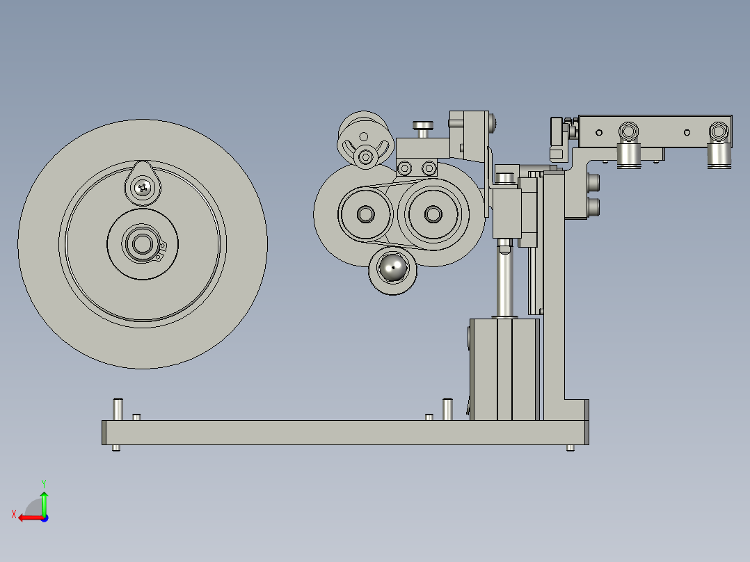 胶带切割机后视图