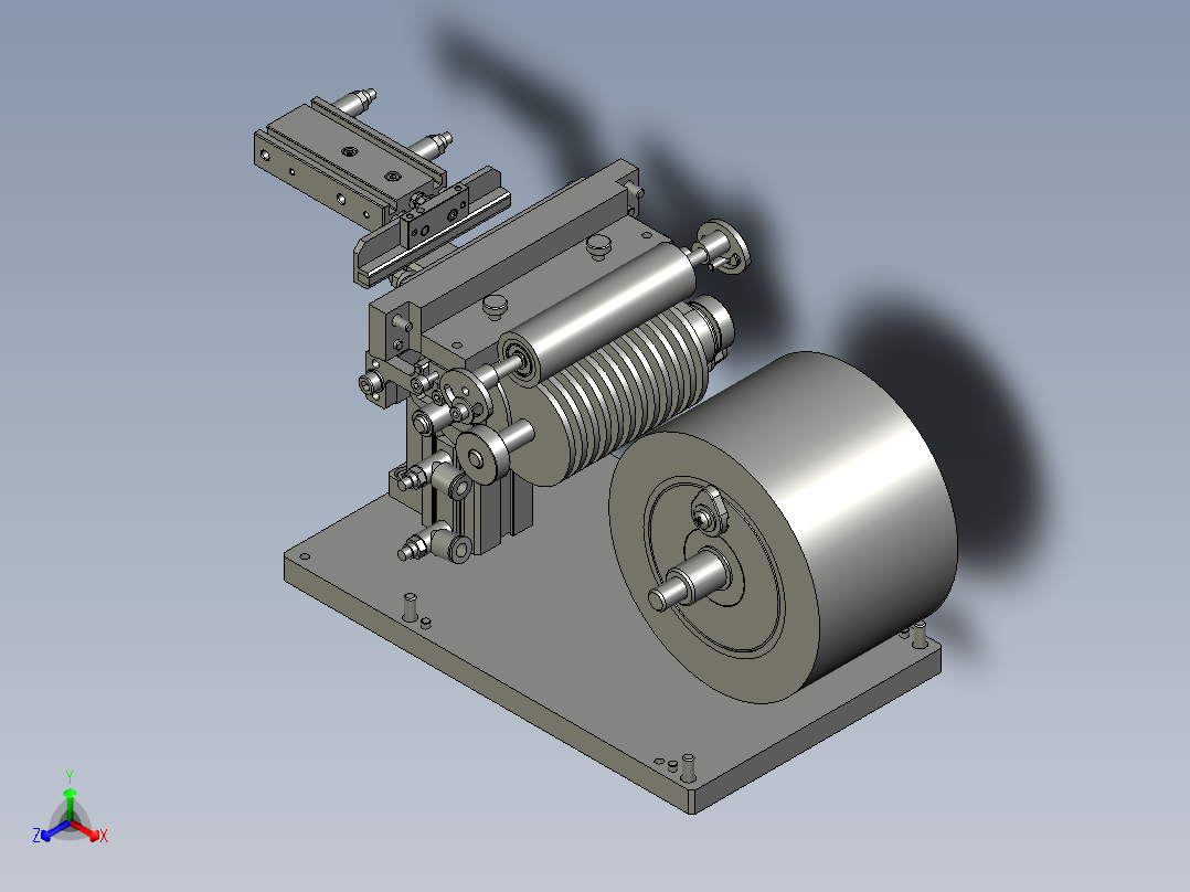 胶带切割机正等轴测图