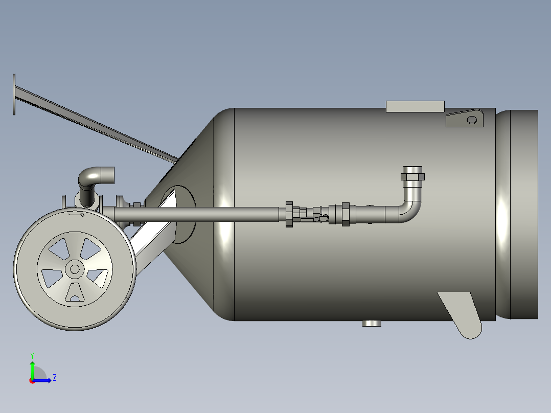 移动开放式喷砂机左视图
