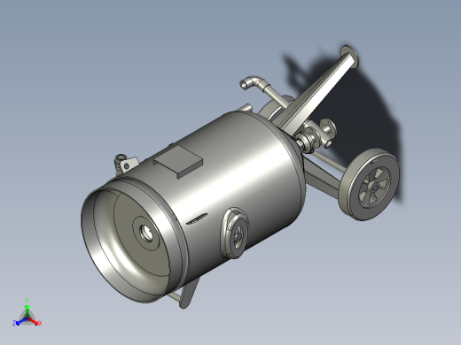 移动开放式喷砂机正等轴测缩略图