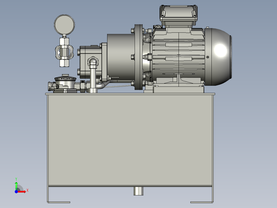 液压泵站多配置液压成套系统前视图
