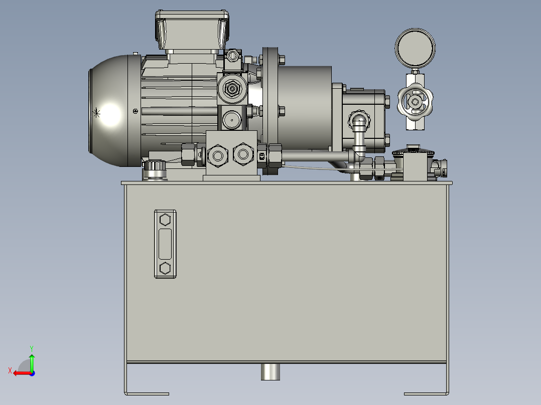 液压泵站多配置液压成套系统后视图