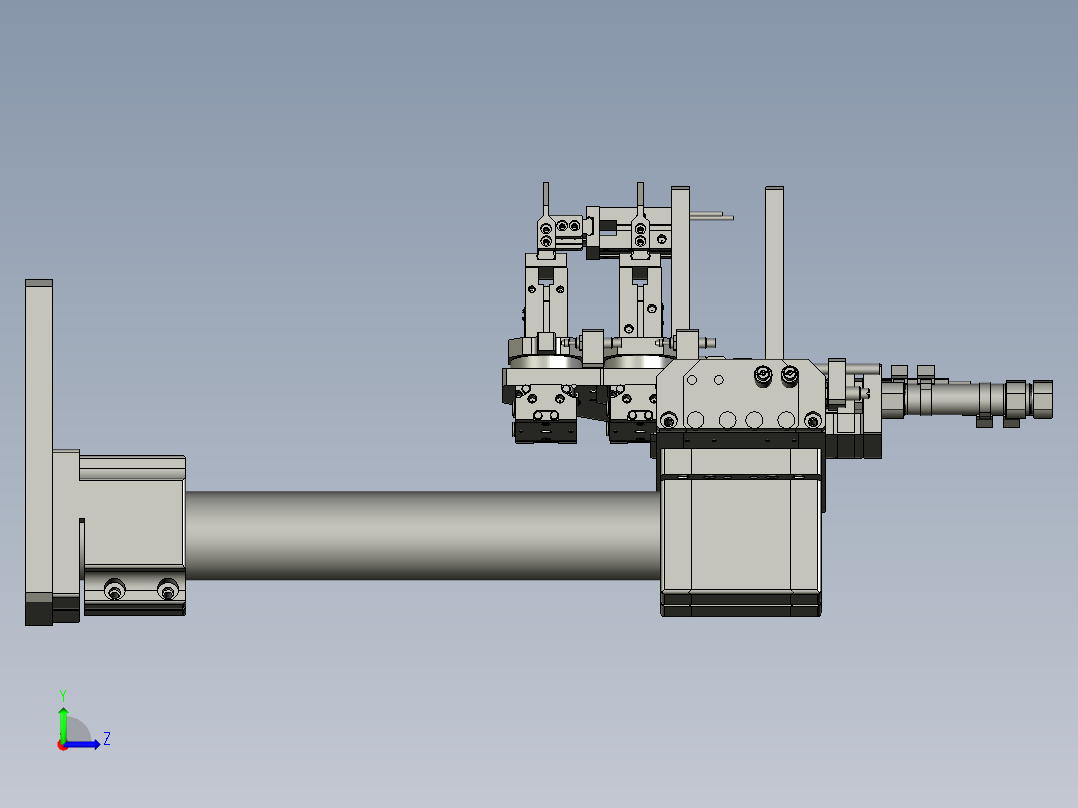 按钮双联搬运左视图