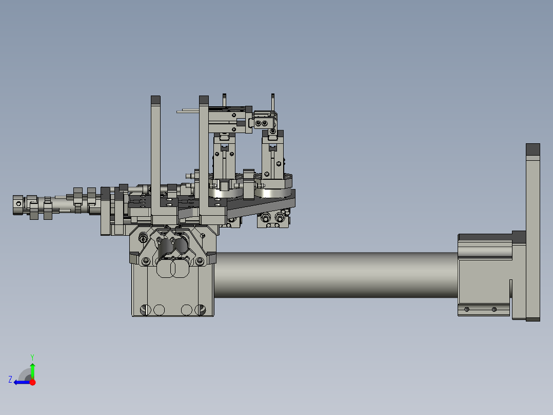 按钮双联搬运右视图