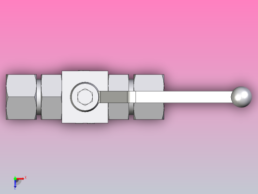 EO标准液压接头二通球阀钢制KH16S俯视缩略图