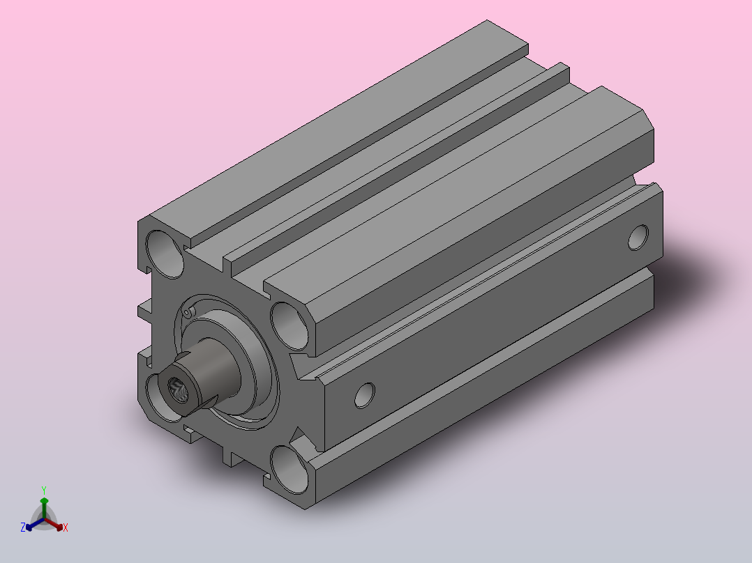 SDA超薄气缸系列SDA 25×60正等轴测图