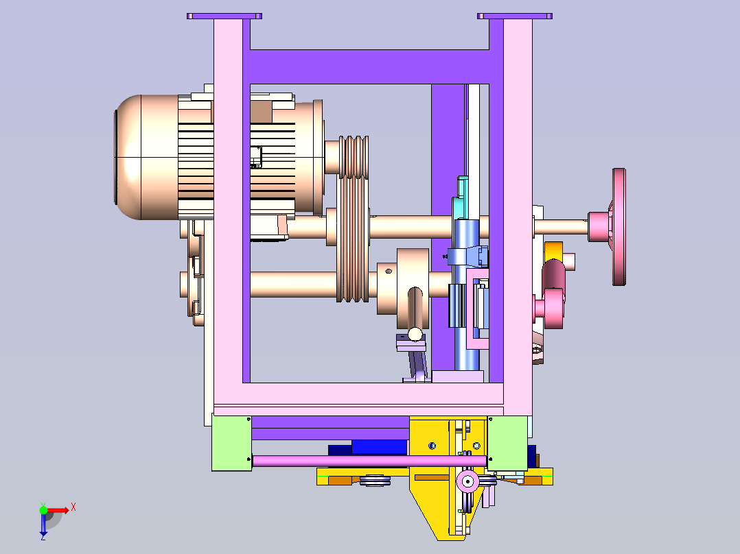 钢筋折弯机俯视图