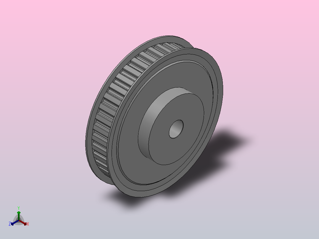 小凸缘型梯形齿同步带轮L型_SLDC-40-075-dc16-A主视图