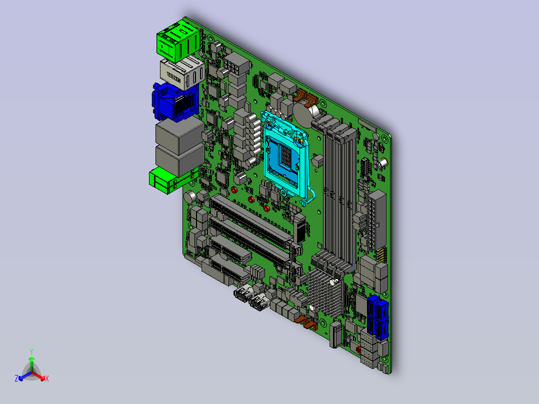 CMS310主板（友通Micro ATX）主视图