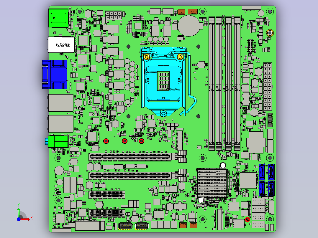 CMS310主板（友通Micro ATX）前视图